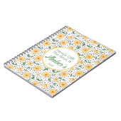 Cahier personnalisé – Conception Daisy (Côté gauche)