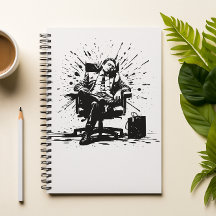 Cahier personnalisé d'art grunge amusant pour le b