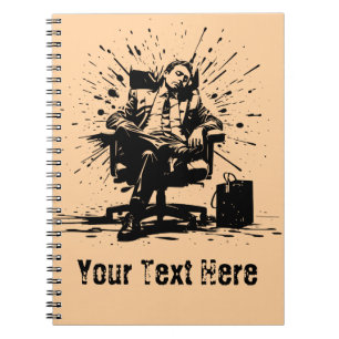 Cahier personnalisé d'art grunge drôle pour le bur