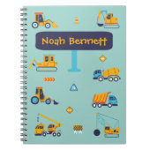 Cahier Personnalisé de Camion de Construction pour (Devant)