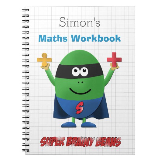 Cahier personnalisé de maths d'enfants (Devant)