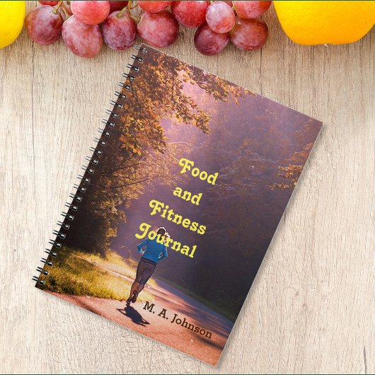 Cahier personnalisé de nourriture et de forme phys