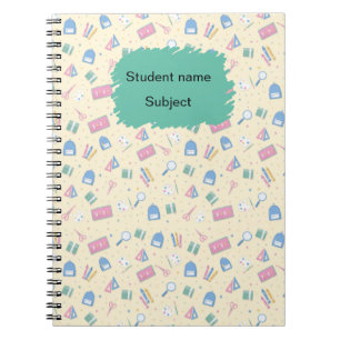 Cahier personnalisé de rentrée scolaire Nom pers