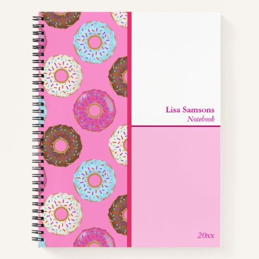 Cahier personnalisé Doughnuts glacés (Devant)