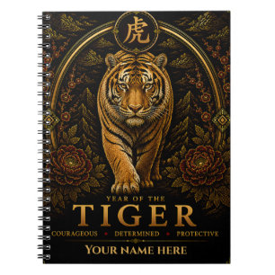 Cahier personnalisé du zodiaque de l'année du Tigr
