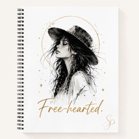 Cahier personnalisé édition spéciale Boho "Libre d (Devant)