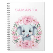 Cahier personnalisé éléphant (Devant)