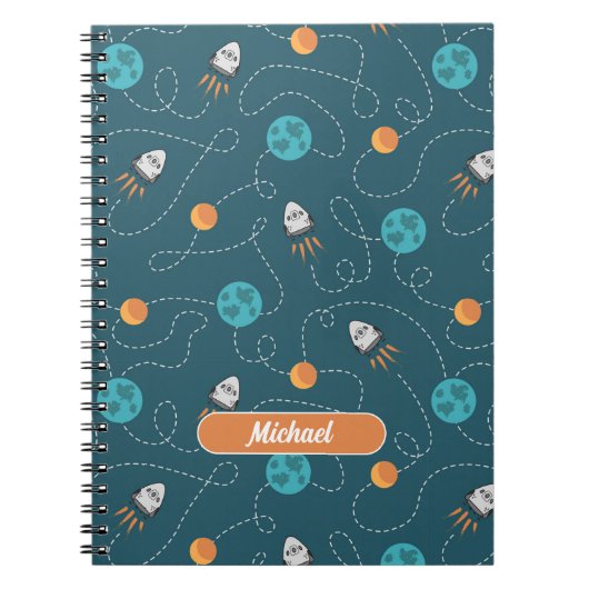 Cahier personnalisé en spirale Space Explorer (Devant)