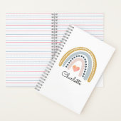 Cahier personnalisé enfant arc-en-ciel aquarelle b (À l'intérieur)
