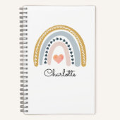 Cahier personnalisé enfant arc-en-ciel aquarelle b (Recto)