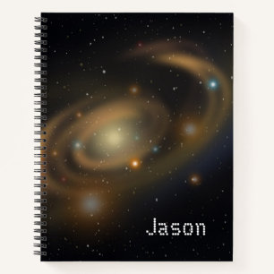 Cahier Personnalisé Galaxie Étoiles Espace