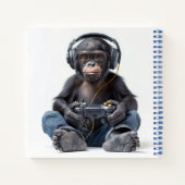 Cahier Personnalisé Gamer Chimp pour Enfants (Dos)