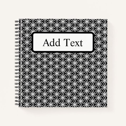 Cahier personnalisé géométrique noir et blanc insp (Devant)