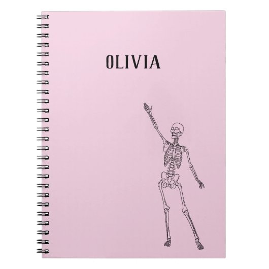 Cahier personnalisé Happy Skeleton (Devant)