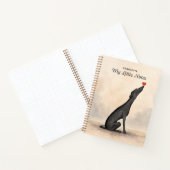 Cahier personnalisé Lévrier avec nom (Intérieur)