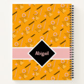 Cahier Personnalisé Motif Bright Memphis Orange (Dos)
