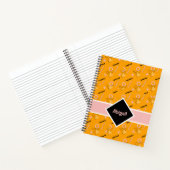 Cahier Personnalisé Motif Bright Memphis Orange (Intérieur)