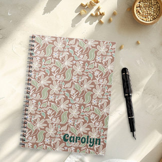 Cahier personnalisé motif jardin de campagne