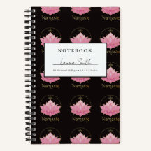 Cahier personnalisé Namaste Lotus Rose