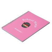 Cahier personnalisé Ninja de l'école couverture ro (Côté gauche)