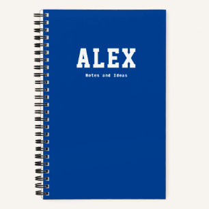 Cahier Personnalisé Notes et Idées Royal Bleu Spor