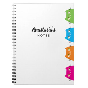 Cahier Personnalisé pour Chat Nom Cadeau Mignon