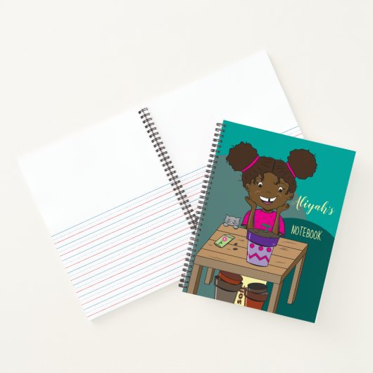 Cahier personnalisé pour enfant avec écriture manu (Intérieur)