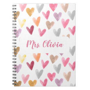 Cahier personnalisé pour enseignant cadeau mignon