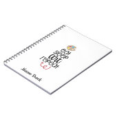 Cahier personnalisé pour étudiant en art amusant d (Côté gauche)