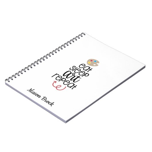 Cahier personnalisé pour étudiant en art amusant d (Côté gauche)