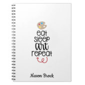 Cahier personnalisé pour étudiant en art amusant d (Devant)