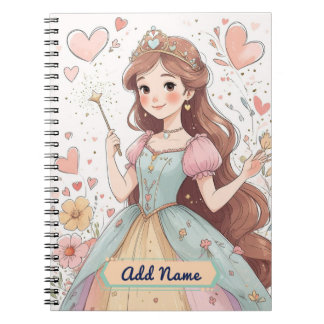 Cahier Personnalisé Princesse Pastel