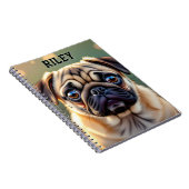 Cahier personnalisé Pug Adorable | Chien Mignon Pe (Côté Droit)
