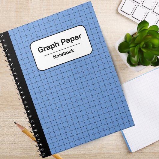 Cahier personnalisé quadrillé Classique Bleu & Bla