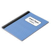 Cahier personnalisé quadrillé classique bleu et bl (Côté gauche)