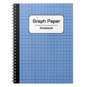 Cahier personnalisé quadrillé classique bleu et bl (Devant)