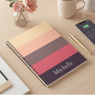 Cahier Personnalisé Rayé avec Blocs de Couleur Mar