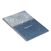 Cahier Personnalisé Rustique Denim & Lace (Côté Droit)