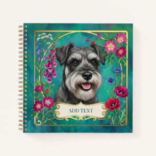 Cahier personnalisé Schnauzer sel et poivre