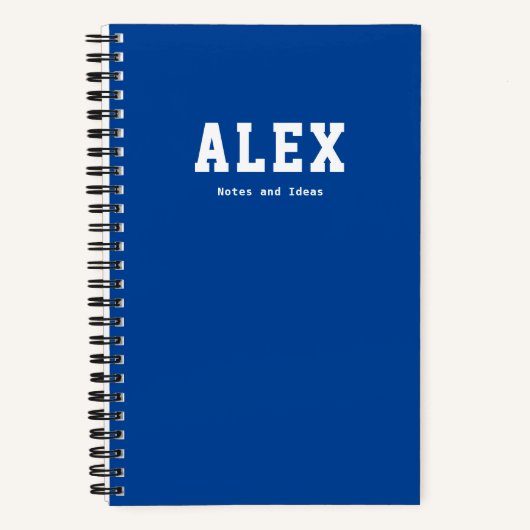 Cahier personnalisé sport gras Notes et idées Bleu (Recto)
