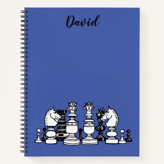 Cahier personnalisé sur le thème d'échecs (Devant)