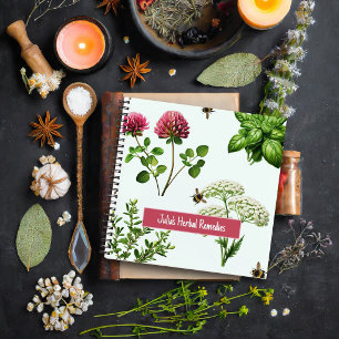 Cahier personnalisé sur les herbes médicinales à f