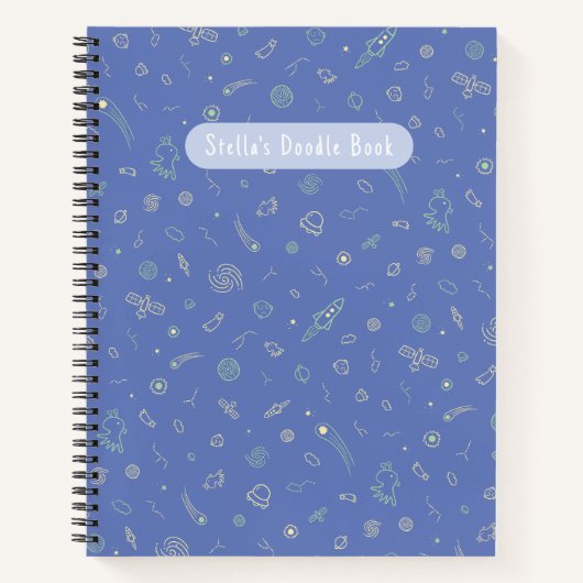 Cahier personnalisé sur l'espace (Devant)