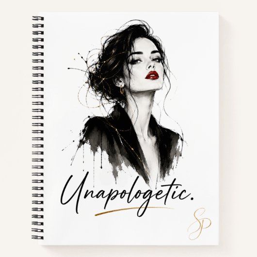 Cahier personnalisé Unapologetic. (Devant)