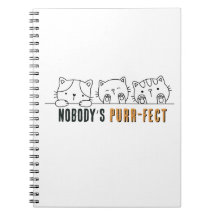 Cahier Personne n'est Purr-fect (6,5" x 8,75")