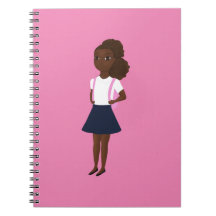 Cahier Petite Fille Noire de Retour à l'École
