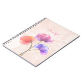 Cahier photo à spirale aquarelle rose (80 pages) (Côté gauche)