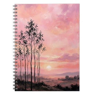 Cahier photo à spirale – Paysage de coucher de sol