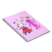 Cahier photo à spirale rose de chiot mignon (Côté Droit)