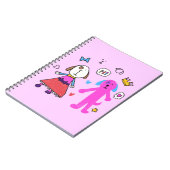 Cahier photo à spirale rose de chiot mignon (Côté gauche)